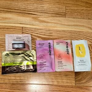 5 piece hair mask and treatment sample pack travel size NEW